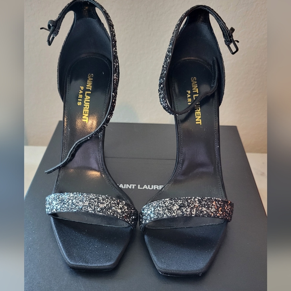 NIB Saint Laurent Glitter Heels SZ 38